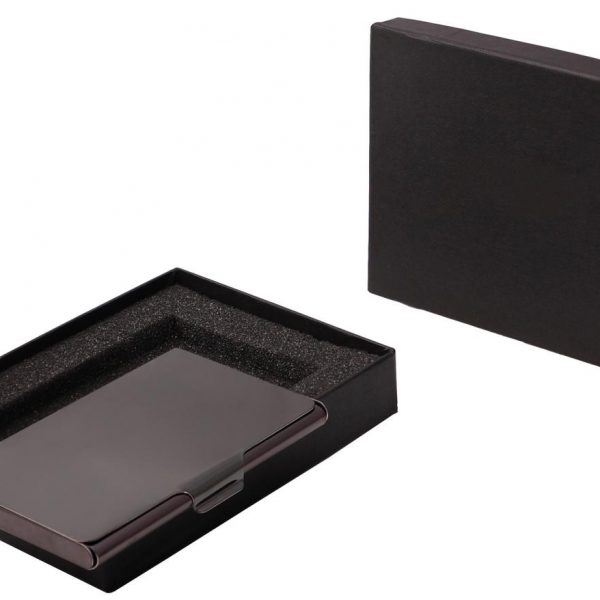 Metal Card holder in Black color with Premium Box.