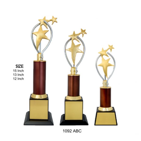 3 Star Trophy- New Stales star trophy- Best trophy award shop in Ahmadabad. giftcentre Ahmadabad. performance trophy- school competition trophy.