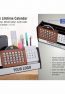 Giftcentre AMA 131 Wooden Lifetime Calander with pen holder mobile holder crd holder