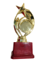 Man Star Trophies. Fully Golden Shiny Trophy. Fiber Material Golden Colour With Maroon Base. Giftcentre- mcb-553