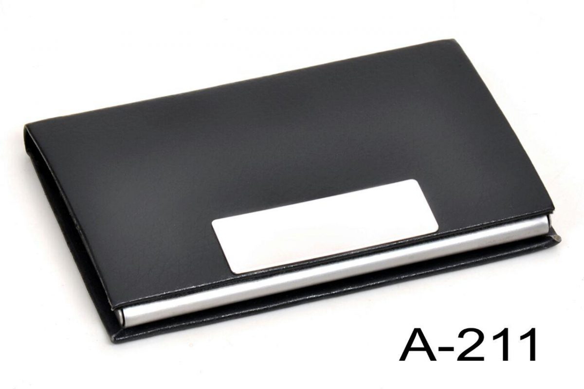 Metal Card holder. in Black color.001