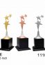 Metal 3 star trophy in 3 different color.