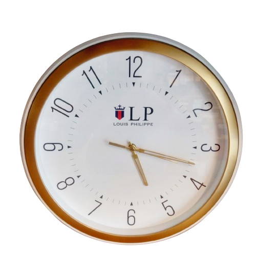 Wall Clock Golden Color Finishing